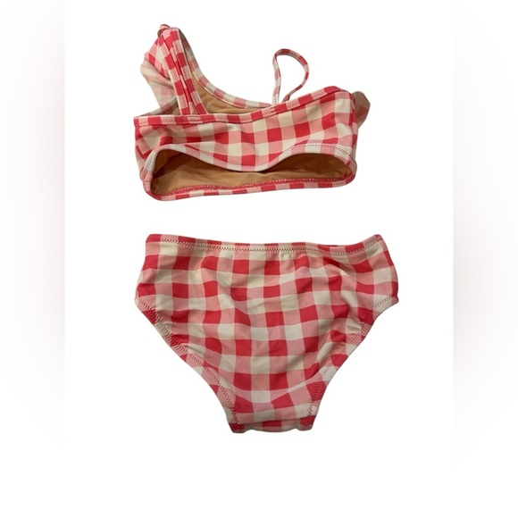 Crewcuts Kids Pink Gingham Bikini Swim Set in size 2 - Picture 2 of 4
